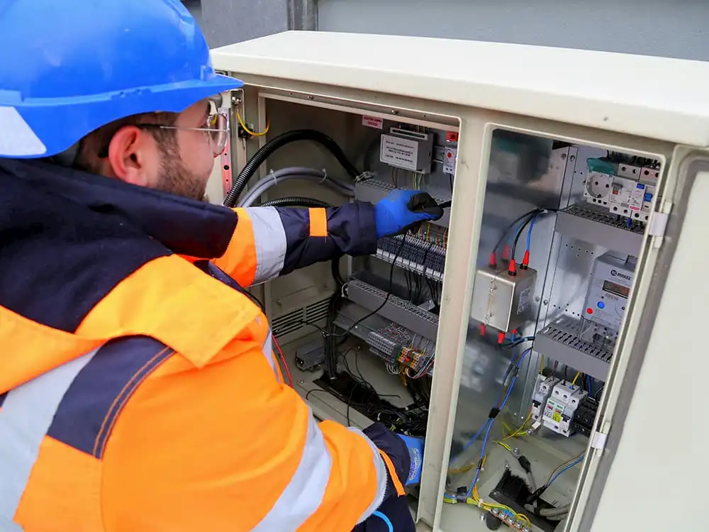 electrician doing inspection
